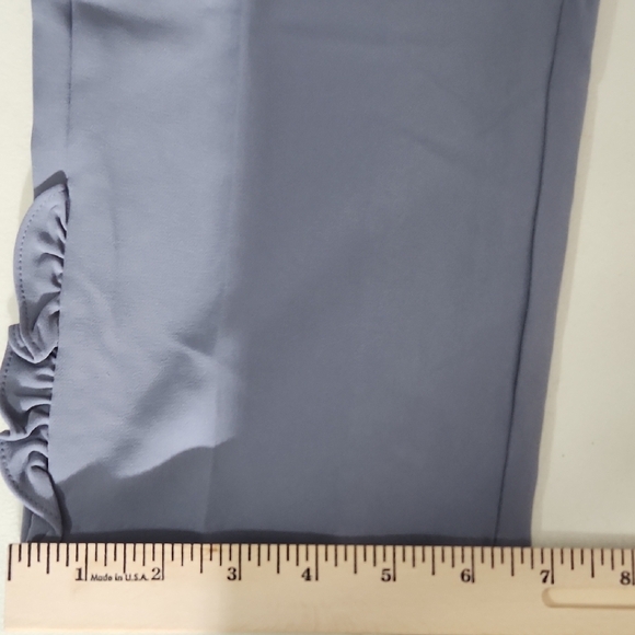 Nine Eight New York Pants Women's Size 12 Blue Pariwinkle Trousers Ruffel - Picture 9 of 12